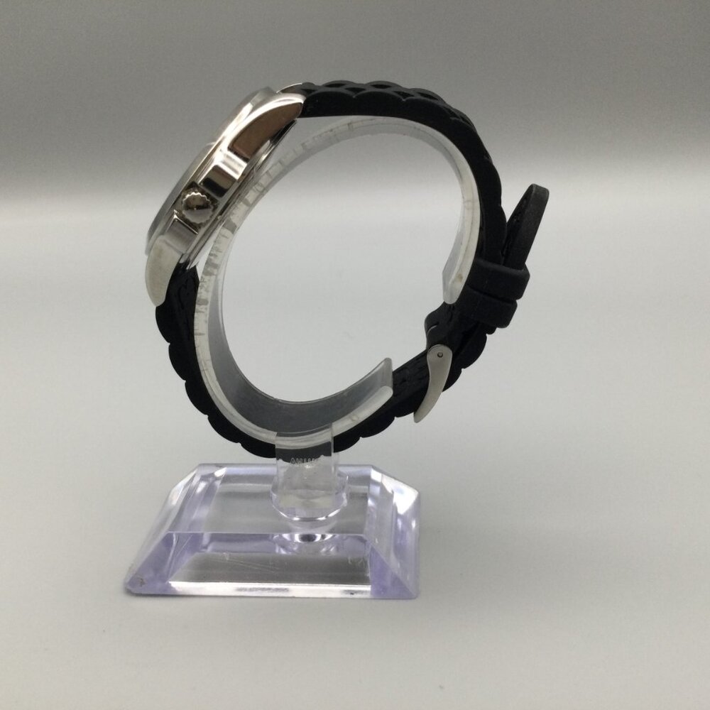 Coach Libby Watch Women 36mm Silver Tone Black Silicone Band 30M - Picture 3 of 15